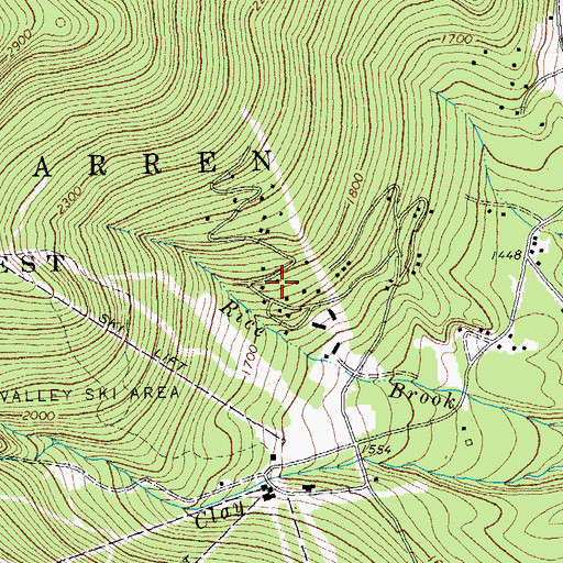 Topographic Map of Sugarbush Village, VT