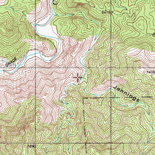 Topographic Map of Jennings Gulch, CO