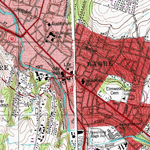 Topographic Map of Universalist Church, VT