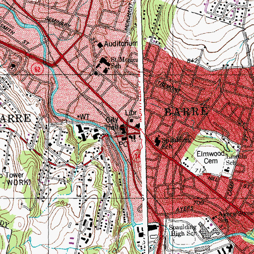 Topographic Map of Vermont City Park, VT