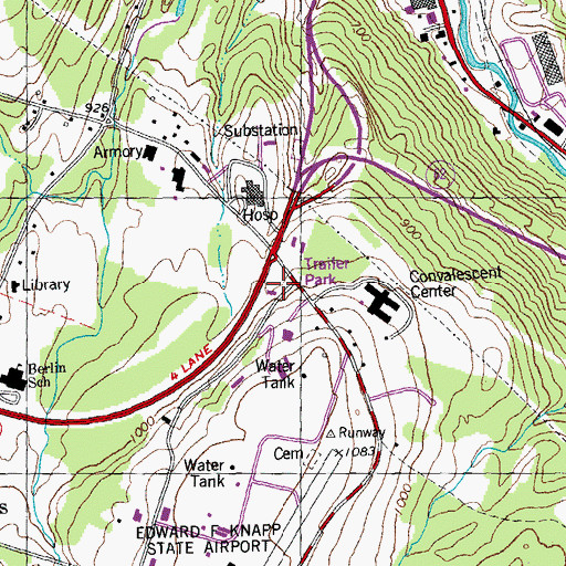 Topographic Map of Vermont State Chamber of Commerce, VT