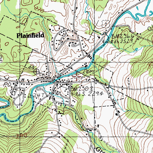 Topographic Map of Village Cemetery, VT