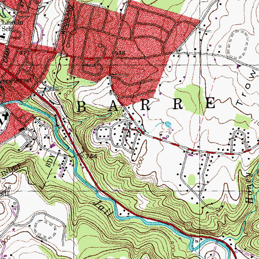 Topographic Map of Wildersburg Common, VT