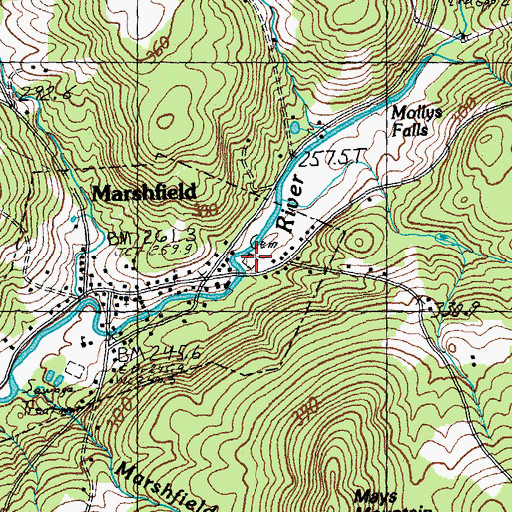 Topographic Map of Wooster Cemetery, VT