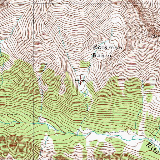 Topographic Map of Kolkman Basin, CO