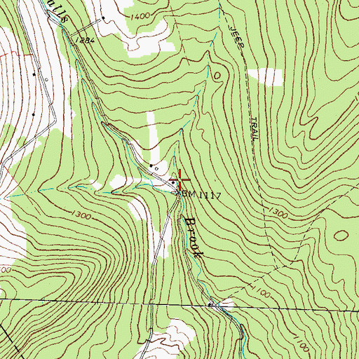 Topographic Map of Brook School (historical), VT