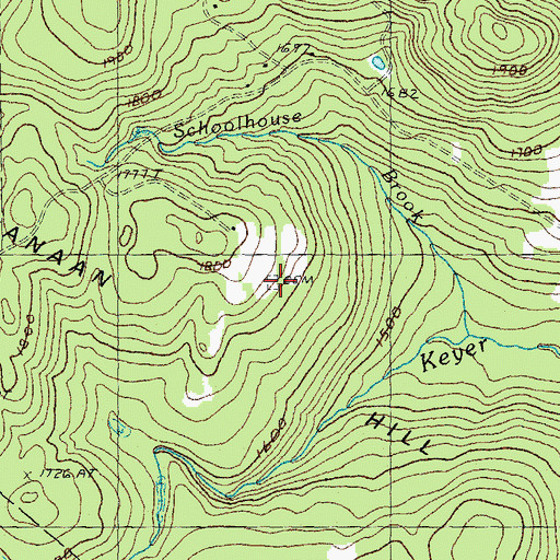 Topographic Map of Canaan Hill Cemetery, VT