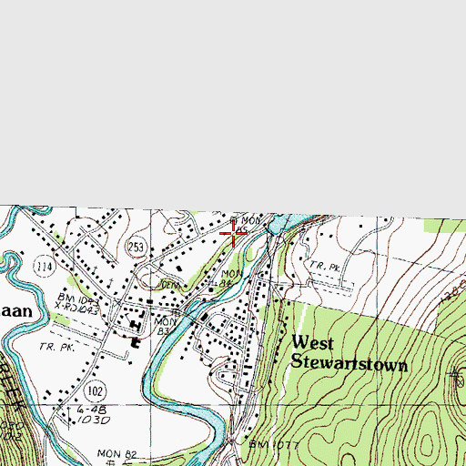 Topographic Map of Canaan Post Office, VT