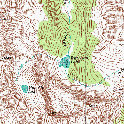 Topographic Map of Rito Alto Lake, CO