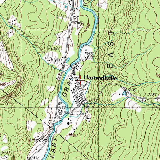 Topographic Map of East Haven Post Office, VT