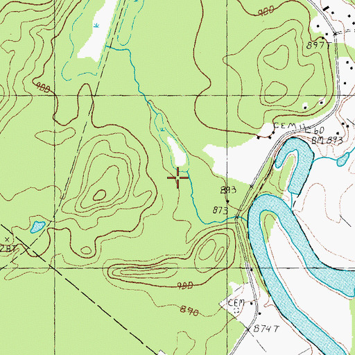 Topographic Map of Essex County Courthouse, VT