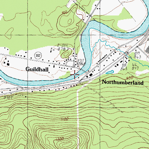 Topographic Map of Guildhall Square, VT