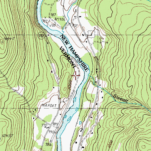Topographic Map of Healey Cemetery, VT