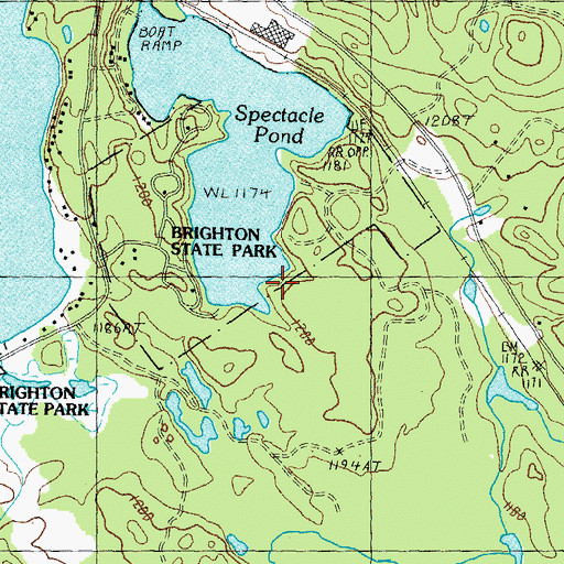 Topographic Map of Loon Point, VT