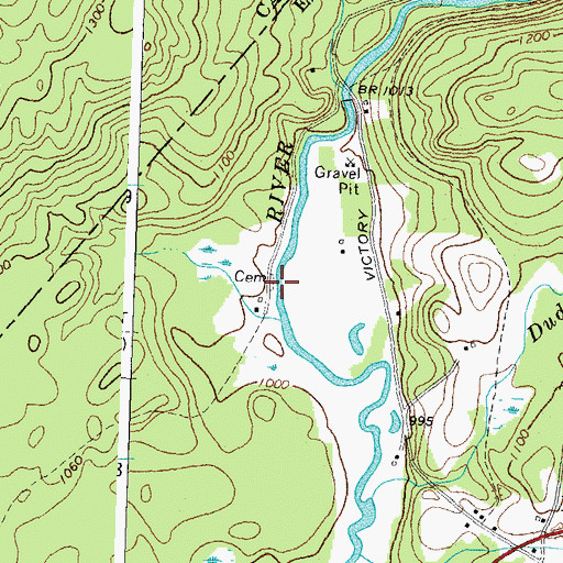 Topographic Map of North Concord Cemetery, VT