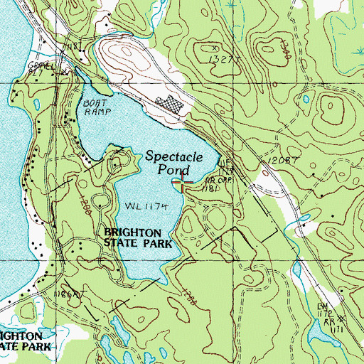 Topographic Map of Pine Point, VT