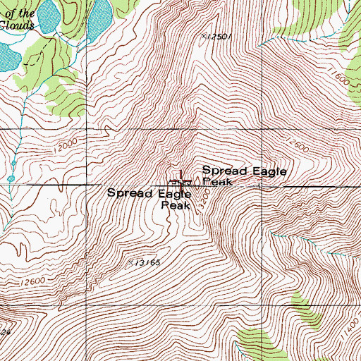 Topographic Map of Spread Eagle Peak, CO