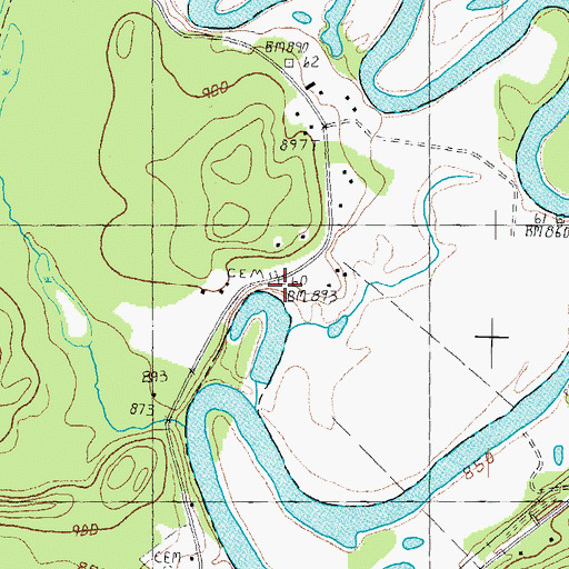 Topographic Map of Rich Cemetery, VT