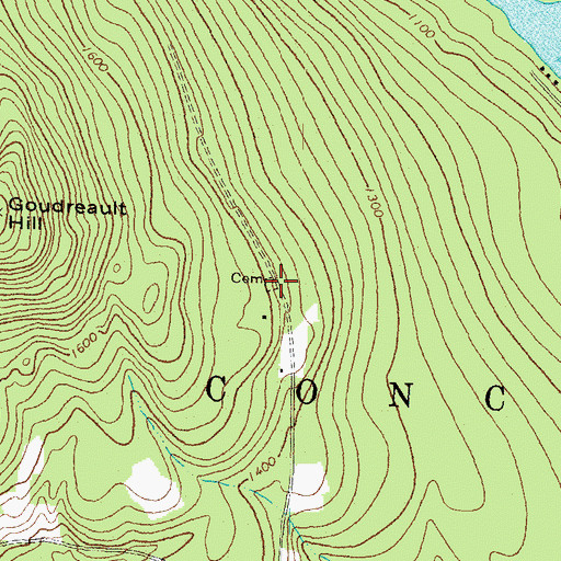 Topographic Map of Royalston Corner Cemetery, VT