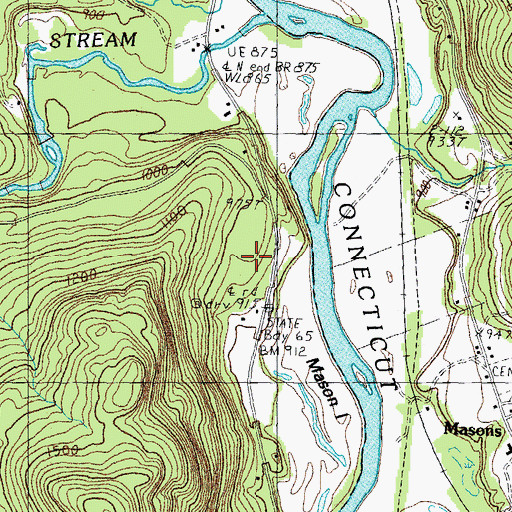 Topographic Map of Smith - Gardner - Shoff Cemetery, VT