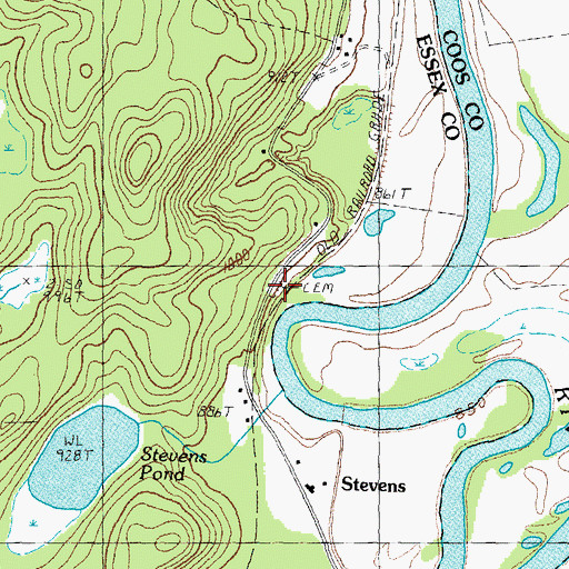 Topographic Map of Stevens - McDade Cemetery, VT