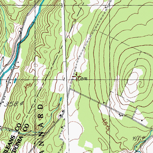 Topographic Map of Batchelder Cemetery, VT