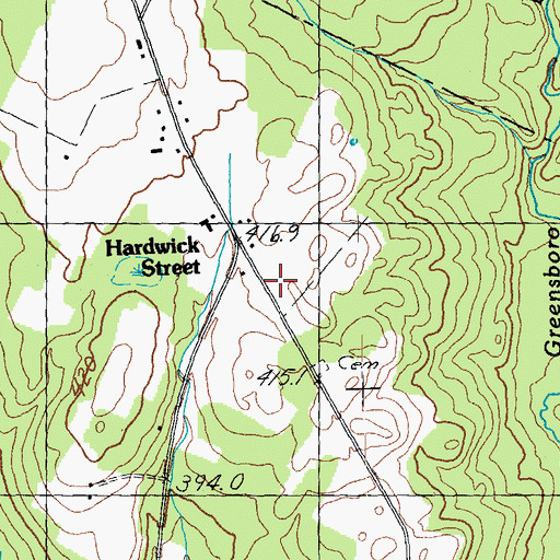 Topographic Map of Bayley-Hazen Military Road Monument, VT