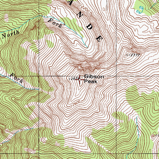 Topographic Map of Gibson Peak, CO