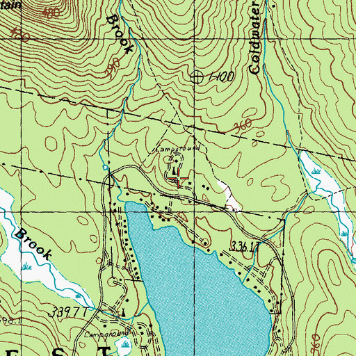 Topographic Map of Big Deer Recreation Area, VT