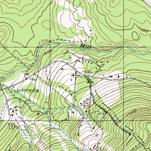 Topographic Map of Burke Mountain Academy, VT