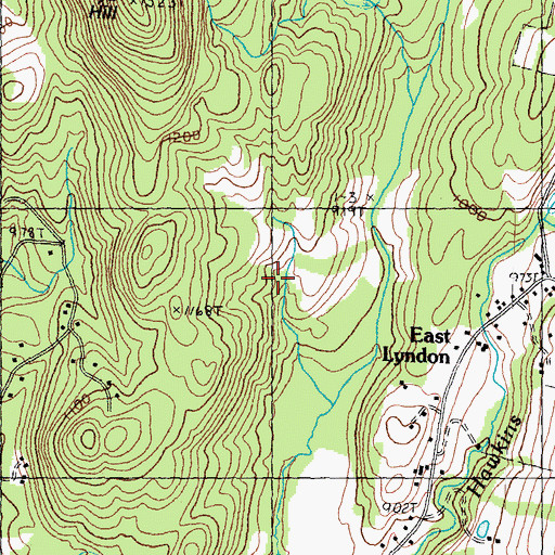 Topographic Map of Burrington Covered Bridge, VT