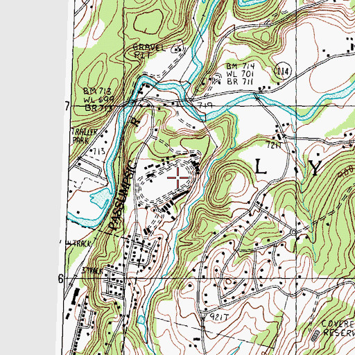 Topographic Map of Caledonia County Fairgrounds, VT
