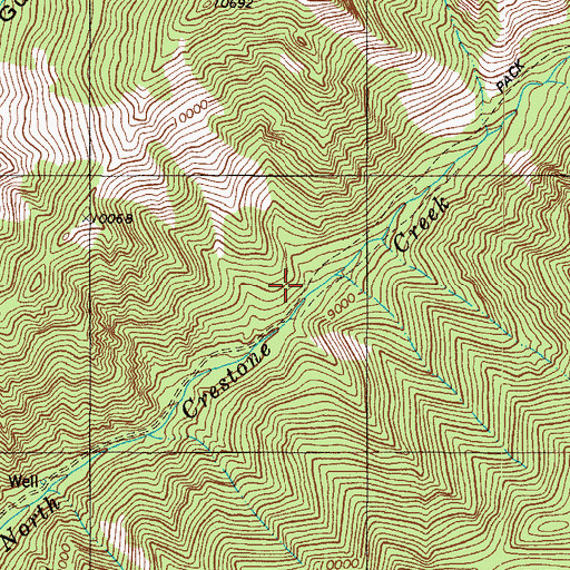 Topographic Map of North Crestone Campground, CO