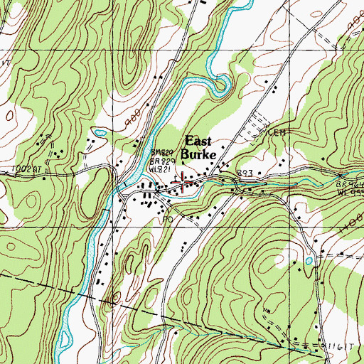 Topographic Map of East Burke Congregational Church, VT