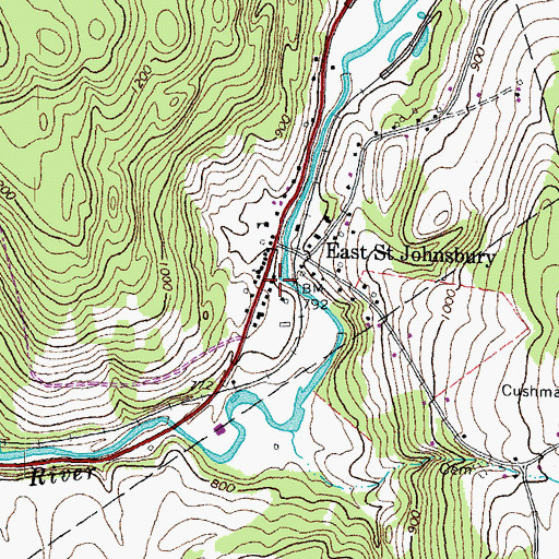 Topographic Map of East Saint Johnsbury Post Office, VT