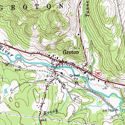 Topographic Map of First Baptist Church, VT