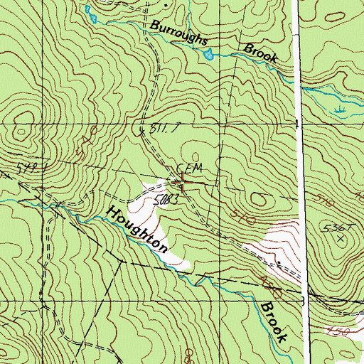 Topographic Map of Horne Cemetery, VT