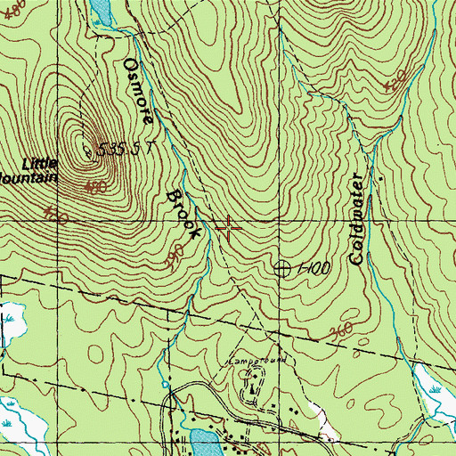 Topographic Map of Hosmer Brook Trail, VT