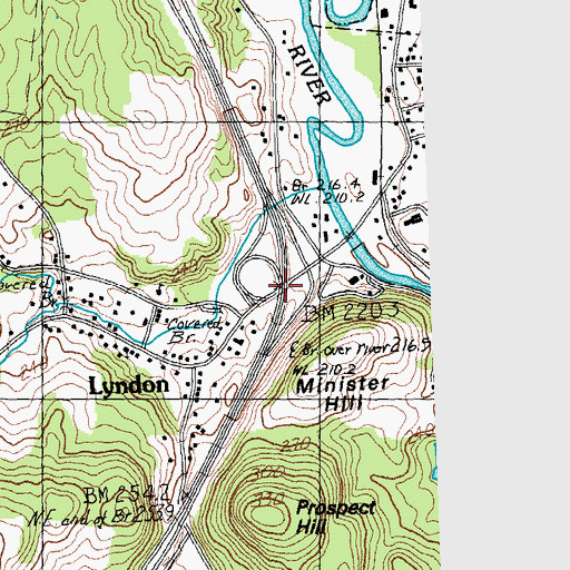 Topographic Map of Interchange 23, VT