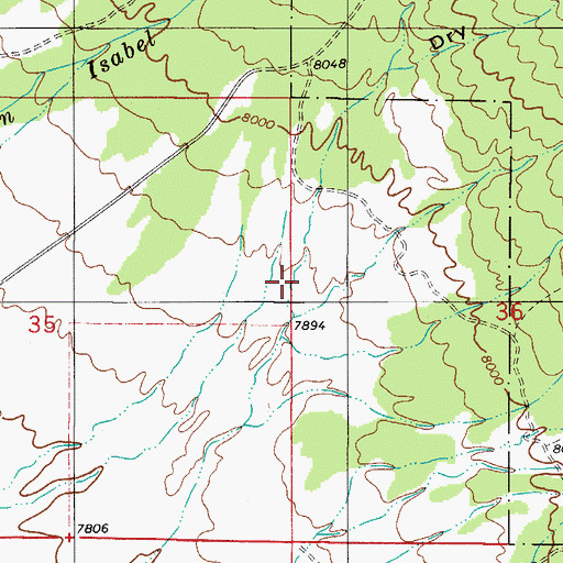 Topographic Map of Dry Gulch, CO