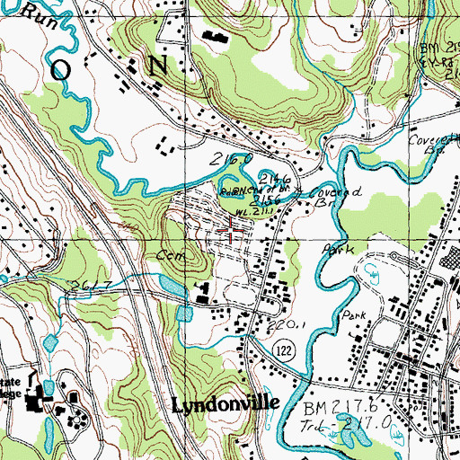 Topographic Map of Lyndon Center Cemetery, VT