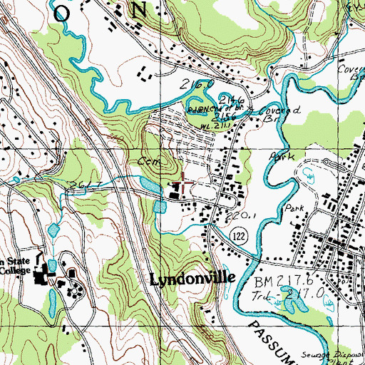 Topographic Map of Lyndon Institute, VT