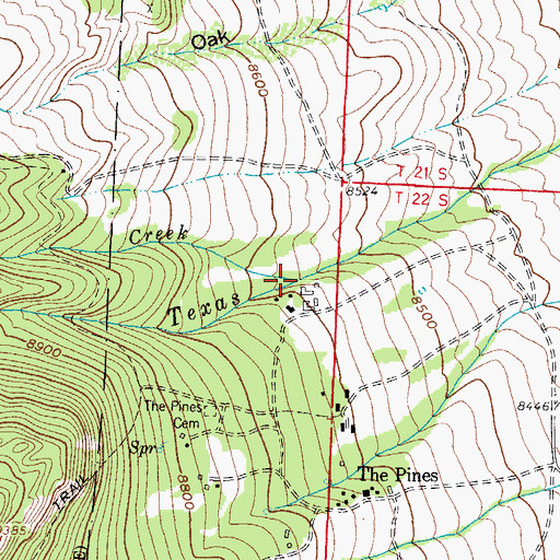 Topographic Map of Buttermilk Creek, CO