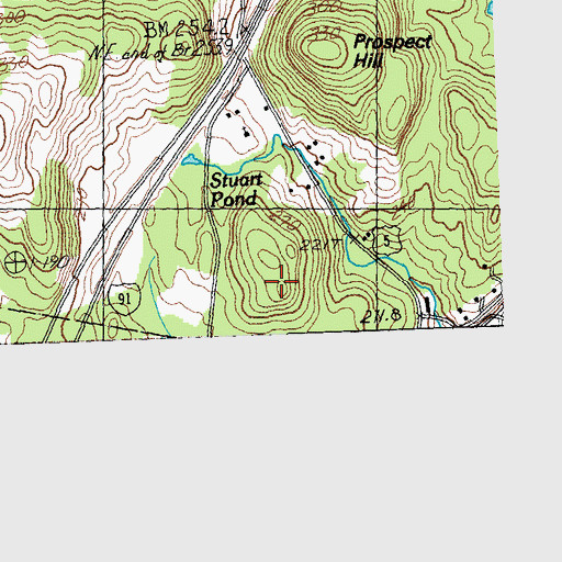 Topographic Map of Lyndon Municipal Forest, VT