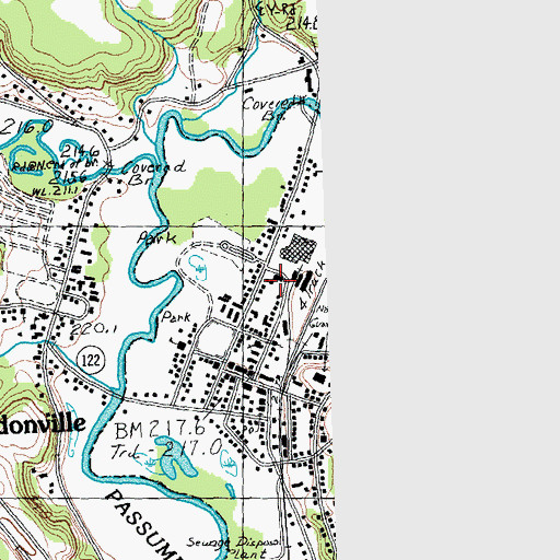 Topographic Map of Lyndonville Fire Department, VT