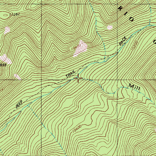 Topographic Map of Mill Gulch, CO