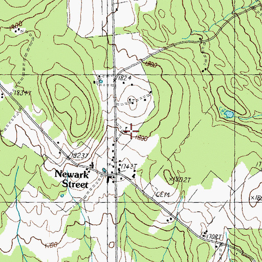 Topographic Map of Newark School, VT