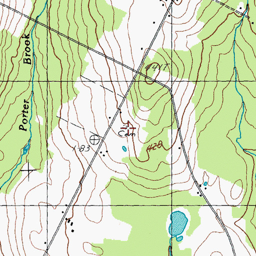 Topographic Map of Norris Cemetery, VT