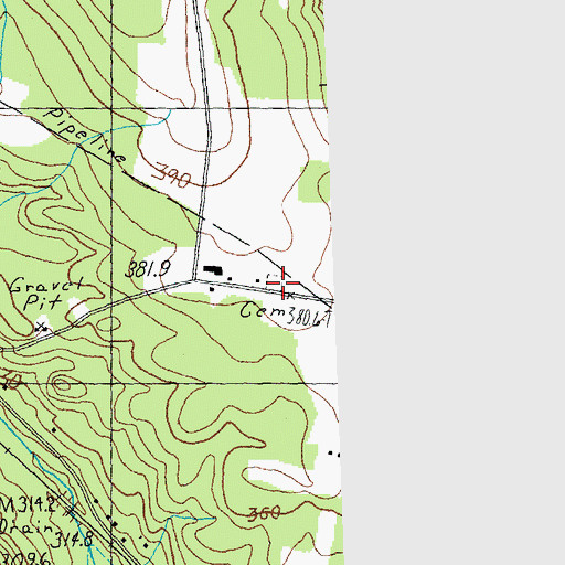 Topographic Map of North Ridge Cemetery, VT