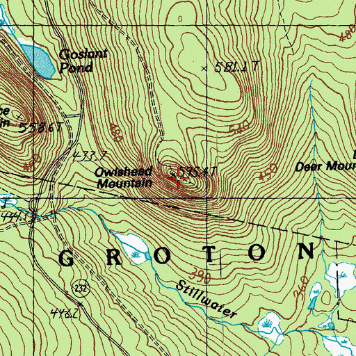 Topographic Map of Owls Head Trail, VT
